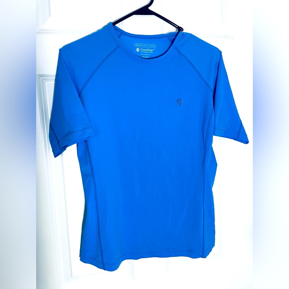 Coolibar UPF 50+ UV protection blue short sleeve T-shirt women’s size Medium #5
